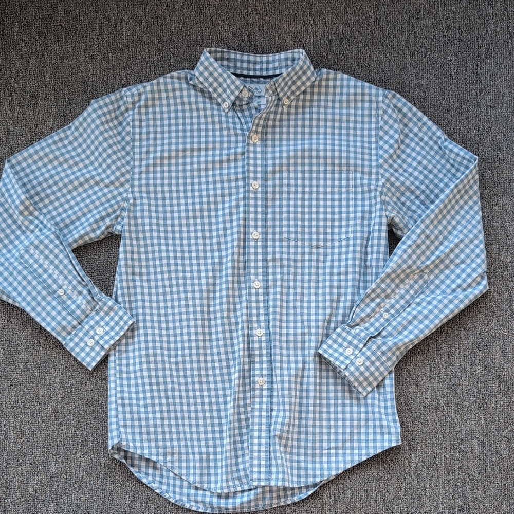 Croft & Barrow Blue and White Casual Checkered Shirt